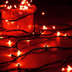 2-Pack Connectable Christmas Lights Outdoor, Total 164FT 400LED Christmas String Lights Waterproof with 8 Modes & Timer, Green Wire Twinkle Lights for Xmas Tree Decorations Outdoor Indoor, Red