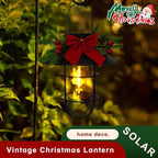 2 Pack ‌Christmas Solar Lanterns Outdoor Waterproof Ideal as Gifts for Women, Mothers and Wife. Vintage-Style Hanging Solar Lights Suitable for Outdoor Use in Yards, Patios, Backyards and Porches.
