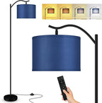 BoostArea Floor Lamp for Living Room,Arc Floor Lamp with Remote Control,Stepless Dimmable Brightness & Colors Temperature 2700k-6500k,Modern Standing Lamp for Bedroom Study Room Office,Blue