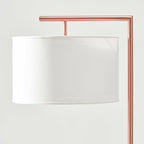 Brightech Montage Modern Floor lamp, LED Floor Lamp for Living Rooms & Offices - Tall Standing Lamp for Bedroom Reading - Corner Pole Lamp for Contemporary Home Decor - Rose Gold