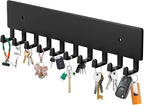 Key Holder Wall Mount with 10 Hooks - Key Rack Organizer for Entryway, Kitchen & Office, Screw-in Mounting 1 Pack 14 Inch