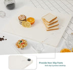 Natural Marble Cutting Board for Kitchen, 20x16 inch White Marble Pastry Board, Stone Serving Slab Large Hand Crafted for Cheese, Dough, Dessert, Chocolate