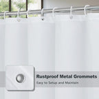 AooHome Fabric Small Shower Curtains, Cloth Ombre Grey Shower Curtain Sets, Washable Fabric Gray and White Shower Curtain, Rustic Farmhouse Bathroom Shower Curtains, 36x72 Inches