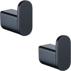 RANDOM Towel Hooks for Bathroom Wall Mounted Hand Towel Holder Matte Black Coat Hooks Heavy Duty Wall Hook for Kitchen Stainless Steel Robe Hook 2 Pack
