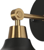 KSANA Sconces Wall Lighting, 1-Light Black and Gold Wall Sconce Light, Modern Metal Bedroom Bathroom Wall Sconces Indoor