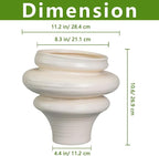 Ceramic Bonsai Planters 11 Inch - Pots for Plants Indoor Outdoor, Plant Pot with Drainage Hole, Decorative Flower Pot for Home Garden Patio Office, Gift for Men Women, White
