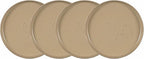 HomeVss, Nordic Shape Rising Rim Stoneware 20pc Dinnerware Set, Matte Beige with Speckle Finished Effect