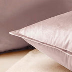VAKADO Throw Pillow Covers 18x18 Set of 2 Pink Velvet Valentine Decor Decorative Couch Cushion Euro Pillowcases with Fringe Home Bed Decoration for Sofa Bedroom Office
