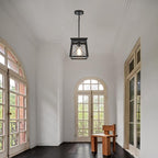 HuixuTe Black Farmhouse Pendant Lights, Industrial Kitchen Island Lighting, Rectangle Linear Cage Chandeliers for Kitchen, Dining Room Table