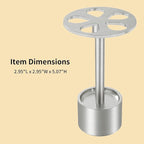 YUMORE Toothbrush Holder Stand Stainless Steel Tooth Brush Holder Bathroom Countertop Organizer Storage (Brushed Nickel)