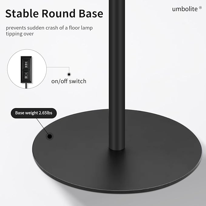 Lash Light, LED Floor Lamp, Reading Floor Lamp, Adjustable Gooseneck, 3 Heights, 10W Dual Brightness, Portable Standing Lamp for Eyelash Extensions, Makeup, Office