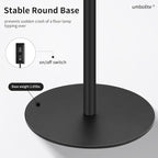 Lash Light, LED Floor Lamp, Reading Floor Lamp, Adjustable Gooseneck, 3 Heights, 10W Dual Brightness, Portable Standing Lamp for Eyelash Extensions, Makeup, Office
