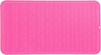 Silicone Dish Drying Mat for Multiple Usage,Easy clean,Eco-friendly,Heat-resistant Silicone Mat for Kitchen Counter or Sink,Refrigerator or Drawer Liner Rose 4XL 32 inches x 18 inches