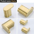 RANDOM Brushed Gold Towel Hook - SUS304 Stainless Steel Gold Hooks for Wall - Bathroom Wall Mounted Hand Towel Holder Robe Hook Coat Hook (2 Packs).96026-8BG