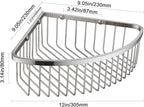 Corner Shower Caddy Organizer, SUS304 Stainless Steel Heavy Duty Rust-Proof Shelf Organizer, Wall Mounted Storage Rack for Bathroom, Kitchen, Brushed Nickel