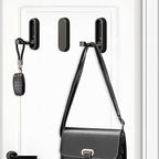 2PCS Folding Coat Hook, Heavy Duty Wall Hooks Made of Zinc Alloy, Foldable Wall Hooks for Hanging Coats, Scarves, Hats, Bathrobes, Keys, Bags(Black)