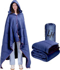 Outdoor Puffy Camping Blanket, Lightweight Down Alternative Puffy Waterproof Stadium Blanket with Portable Bag, Lightweight Camping Blanket for 2 People, Cold Weather, Sports, Travel, Car, 79*54 inch