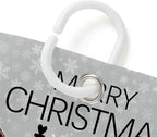 Christmas Trees Shower Curtain, Chic Boho Xmas Tree Snowflake Shower Curtain Set, Farmhouse Holiday Winter Shower Curtain Bathroom Decor with Hooks Grey Fabric Machine Washable with Hooks, 72 x 72 in