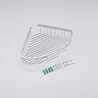 Bathroom Shower Caddy Corner Shelf, Corner-Hollow Design, Ultra Sturdy Rust-Proof Stainless Steel Shelf Organizer Shampoo Holder, Wall Mounted Storage Rack for Bathroom, Polished Chrome