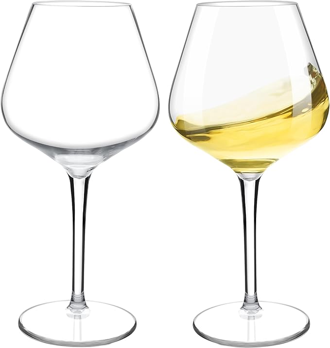 Tritan-Plastic Floating Red Wine Glasses for Pool Set of 2, 18 oz Holiday Drinkware Durable Wine Glasses with Long Stem, Ideal for Home, Party, Wedding, Beach
