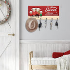 Personalized Wood Family Key Hanger Custom Name Portrait Wall Mount Key Holder for Wall Entryway Home Sweet Home Organizer Hanger Birthday Housewarming Decor Gifts for Christmas New Year