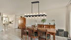 Black Linear Chandelier, 39 Inch 28-Lights Modern Kitchen Island Dining Room Over Table Light Fixture, Industrial Farmhouse Large Pendant Lighting with Crystal Shade