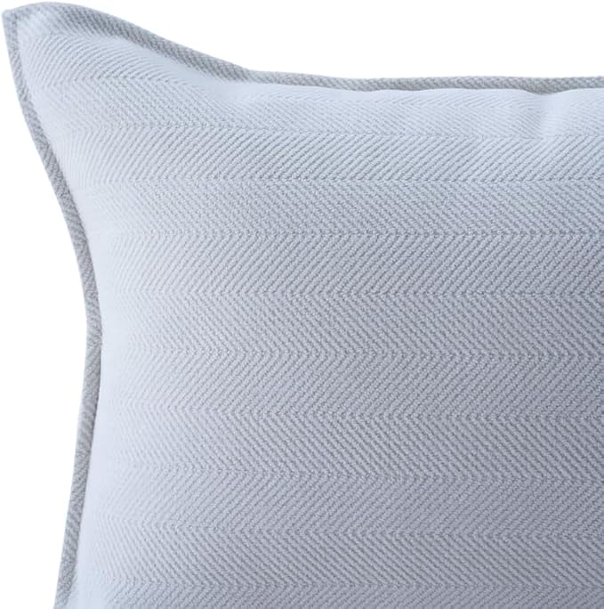Grey Luxury Tweed & Chenille Throw Pillow Covers – Set of 2 (18" x 18") with Soft and Luxurious Textures Decorative Throw Pillows for Couch, Bed, and Home Decor