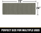 H.VERSAILTEX Upgraded Waffle Runner Rug Super Absorbent Non Slip Bath Mat for Bathroom Floor, Machine Washable Dry Fast, Beside Tub, 24" x 72", Smokey Olive