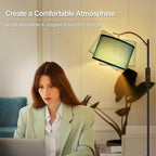 BoostArea Floor Lamp for Living Room,Arc Floor Lamp Remote Control,Stepless Dimmable Brightness & Colors Temperature 2700k-6500k,Foot Switch,Modern Standing Lamp for Bedroom Study Room Office,Green