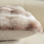 MANDIOO Pack of 2 Thick Plush Wool Decorative Throw Pillow Covers Super Soft Wave Bubble Fur Velvet Cushion Covers Pillow Shams for Couch Bed Living Room 26x26 Inch White Taupe