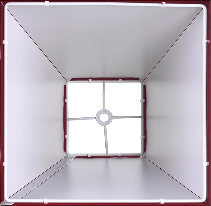 2 Pack 4"×9" × 8.3”inches Spider Small Burgundy Square Lampshades for Wall Lamps Table Lamps- Elegant Red Lampshades Replacement for Bedroom,Wall Mount,Natural Faux SIlk Red Shade By GO&SO