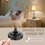 Portable Cordless Table Lamp, Built in Rechargeable Battery, 2700-6000k Color Temperature, Fully Dimmable, Scalable, Ambient Light for Patio, Restaurant, Bar, Bedroom, Dining (Black)