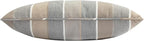 Outdoor Lumbar Pillows Water Resistant 12x20 inch,Decorative Throw Pillow Set of 2 with Insert,Hidden Zipper Headrests for Patio Furniture Sofa Couch Chair(Gray Stripe)