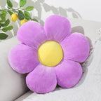 Six Petal Flower Pillow,Soft Flower Shaped Throw Pillows Cushion Seating for Home Decorative Cute Daisy Throw Pillow for Bed Sofa Couch (Purple,15.7'')