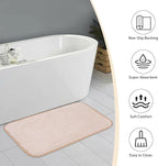 Bath Mats 30x20 Non-Slip Absorbent Bathroom Rug, Quick Dry Machine Washable Shower Tub Mat with Rubber Backing, Soft Floor Carpet for Bathroom Decor Waffle White