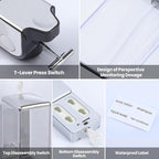 2-in-1 Quadrate Dispensers for The Shower,Shower soap Dispenser,Conditioner Dispenser, Shampoo Dispenser,No Drilled Wall Mounted Distributor,Hotel,Bathroom,Home (Double, Colorless)