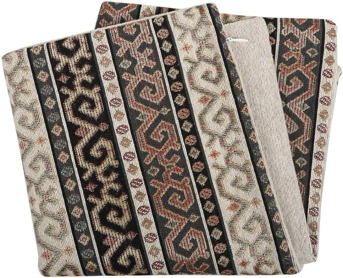 Persian Dark Green Throw Pillow Covers Khaki and Black - 16 x 16 Inches Decorative Pillows, Boho Room Decor for Couch, Ethnic Shams, for Window Seat, Patio