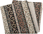 Persian Dark Green Throw Pillow Covers Khaki and Black - 16 x 16 Inches Decorative Pillows, Boho Room Decor for Couch, Ethnic Shams, for Window Seat, Patio