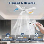 cumilo 52 inch Smart Low Profile Ceiling Fan with Lights Remote,Quite DC Motor,WIFI Voice Control via Alexa,Flush Mount Outdoor Indoor for Bedroom Living Room Patio Porch,5 Blades in White&Light Wood