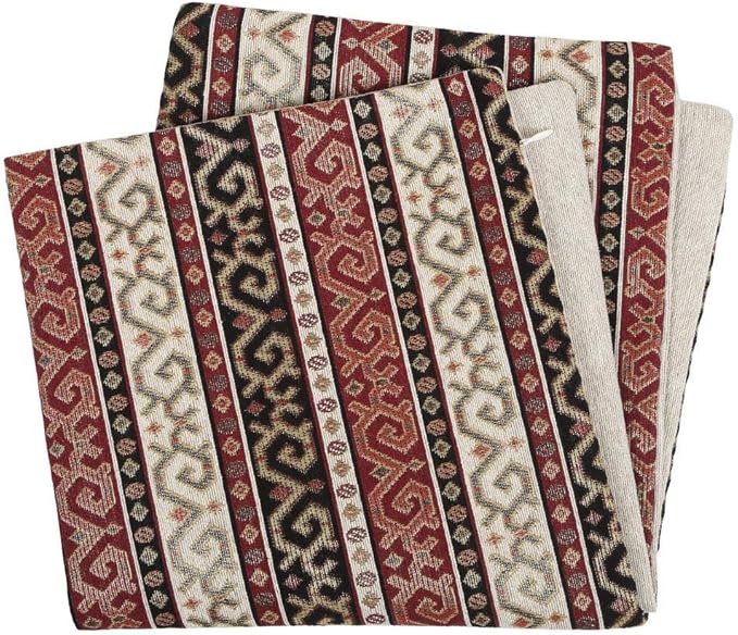 Decorative Throw Pillow Covers Burgundy Red and Black - 22 x 22 Inches Kilim Pillows, Boho Room Decor for Couch, Bohemian Square Case for Farmhouse, Ethnic, for Patio, for Window Seat