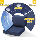 AAAAAcessories Outdoor Deep Seat Cushions, Waterproof, Fade-Resistant Patio Furniture Replacement Cushions, 24" x 24" x 5", Set of 2, Navy Blue