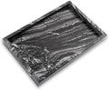 Yew & Tulip Natural Marble Vanity Tray, Nature Dark Woodgrain Marble Serving Tray for Bathroom, Kitchen, Vanity, Home Decor, Wedding etc. (12"x 8" x 1.2")