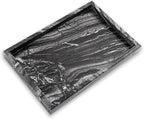 Yew & Tulip Natural Marble Vanity Tray, Nature Dark Woodgrain Marble Serving Tray for Bathroom, Kitchen, Vanity, Home Decor, Wedding etc. (12"x 8" x 1.2")