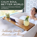 Superior Bathtub Table Tray for Small Tubs - Adjustable Bath Tub Tray Wood - Sustainable Minimalist Teak Bathtub Shelf Across Tub - Anti-Slip Bathroom Accessories Holders for Tub 29" in.