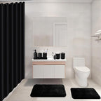 21 Pcs Bathroom Accessory Set with Waterproof Shower Curtain and Non Slip Mat,Resin Bath Set with Toothbrush Holder and Lotion Soap Dispenser,Bathroom Countertop Organizer Set for Home Apartment