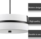 HYDELITE Black Pendant Light Drum Black Chandelier Modern 4 Light for Dinnng Room Living Room Bedroom