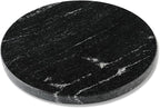 Koville Brazilian Natural Marble Cutting Board for Kitchen, 11inch Round Hand Crafted Marble Slab for Cheese, Charcuterie, Pastry Board - Wedding Gift, House Warming Gift(Via Lactea)