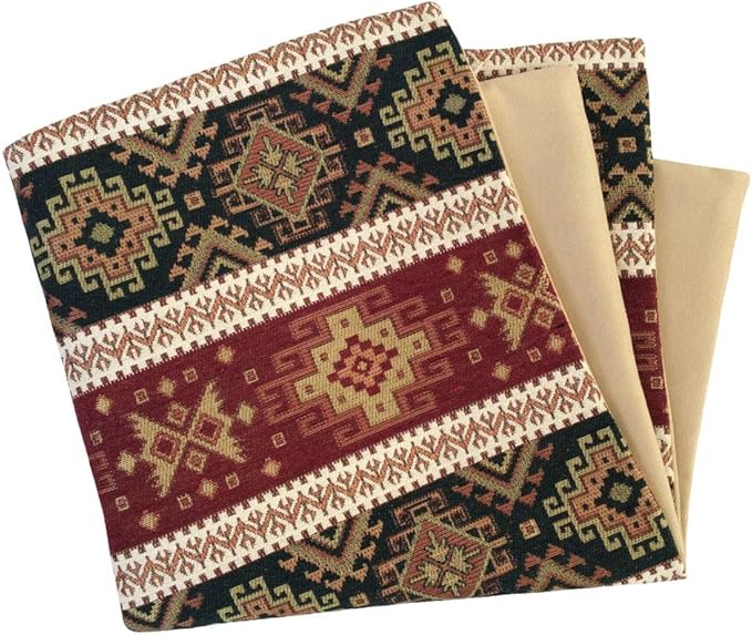 Large Throw Pillow Covers Burgundy Red and Green - 22 x 22 Inches Decorative Kilim Pillows, Boho Room Decor for Couch, Bohemian Square Case for Farmhouse, Aztec, Patio, Moroccan