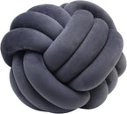 Petrella Knot Pillow Throw Pillows Ball Round Cute Throw Pillows Home Decor Cushion Decorative Aesthetic Spandex,Dark Gray 11inch