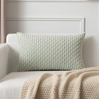Kevin Textile Pack of 2 Corduroy Decorative Throw Pillow Covers 12x20 Inch Spring Soft Boho Striped Pillow Covers Modern Farmhouse Home Decor for Spring Sofa Living Room Couch Bed Light Green